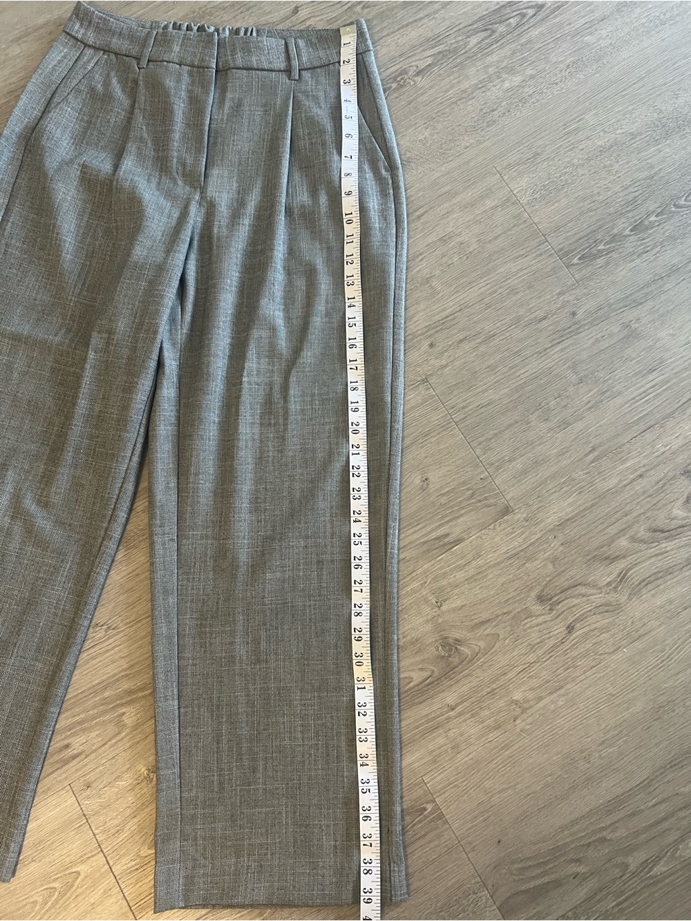 Old Navy Gray Pleated Straight Leg Trousers | 90s Corporate Chic - Picture 7 of 8